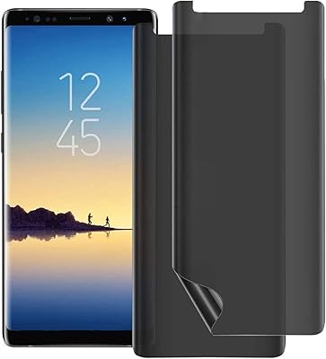 2 pièces de protection d'écran hydrogel de confidentialité pour samsung galaxy note 8