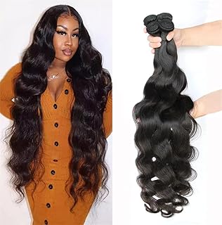 Traits de cheveux humains ondulés, 4 lots (30 28 26 24 pouces)