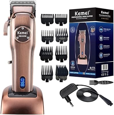 Kit tondeuse à cheveux et tondeuse à barbe professionnelle sans fil avec écran led rechargeable par usb (or rose km 9350). Diaytar : Vivez l'expérience du shopping malin