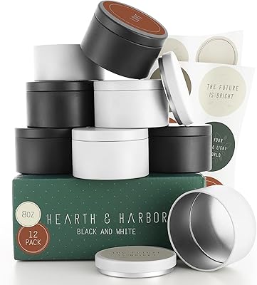 Pots de bougies en étain hearth & harbor pour la fabrication