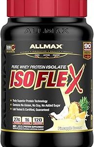 Almax nutrition, isoflex, pure whey protein (filtre à particules chargé d'ions bie), ananas et noix de coco, 2 lb (907 g). Diaytar : Le discount intelligent pour consommateurs avisés