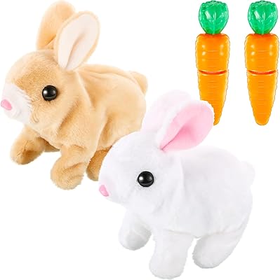 Jouets de lapin en peluche interactifs kevanir avec sons et mouvements