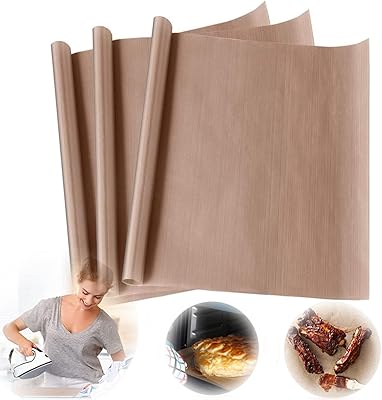 Tapis de gril de four 3 pièces tapis en papier antiadhésif résistant à