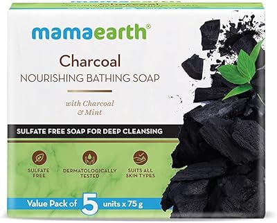 Savon nettoyant en profondeur nourrissant au charbon de bois et à la menthe