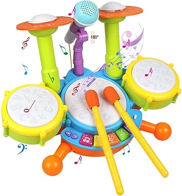 Moonmen jouet de batterie pour enfants pour les tout-petits de 1 à 3 ans, instruments de musique électroniques avec lumière flash beats, jouets avec 2 baguettes de batterie, jouets éducatifs, cadeau pour garçons et filles de 1 à 5 ans (classique). De la mode à l'électronique, Diaytar Sénégal a tout ce qu'il vous faut