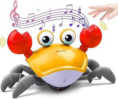 Jouet musical johnny crab crawler avec lumières led jouet interactif pour bébé
