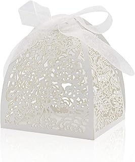 Boîtes à bonbons roses découpées au laser gzs boîte d'anniversaire pour fête