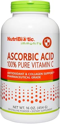 Nutribiotique - capsules d'acide ascorbique, vitamine c 100 % pure, immunitaire, 454 g