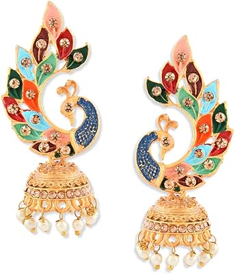Boucle d'oreille zafiri pearls pour femme en métal plaqué or 22