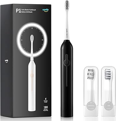 Brosse à dents électrique sonique yosmile pour adulte, rechargeable par usb avec 2