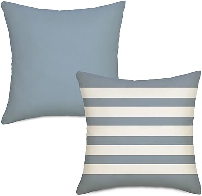 Housses de coussin 18x18, lot de 2, housses de coussin décoratives d'extérieur, décorations
