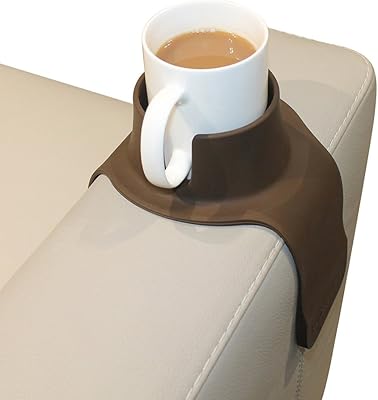 Porte-gobelet pour dessous de verre monté sur la main du canapé - marron