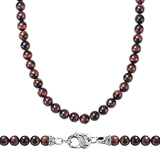 Chaîne de collier de perles d'oeil de tigre pour hommes bijoux en cristal. Diaytar : Votre partenaire e-commerce au quotidien