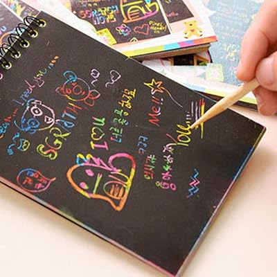 12 pièces de charmantes notes à gratter et planches à dessin graffiti