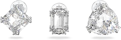 Boucles d'oreilles clip millenia lot de 3 blanc plaqué rhodium taille