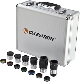 Ensemble d'accessoires pour télescope celestron 1,25 pouces, 14 pièces, argent/noir
