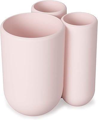 Porte-brosse à dents et organisateur de dentifrice umbra rose foncé par touch