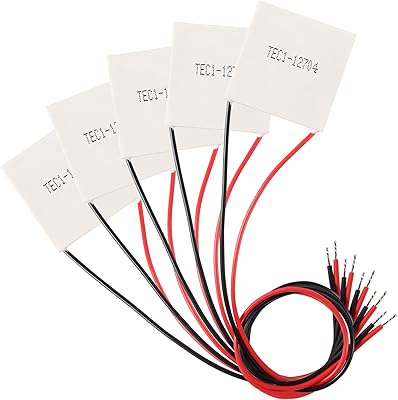5pcs tec1-12704 dissipateur thermique 12v 4a 36w refroidisseur thermoélectrique 40mmx40mm module de plaque