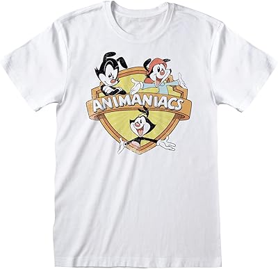 T-shirt pour hommes animaniacs distressed group blanc (paquet de 1)