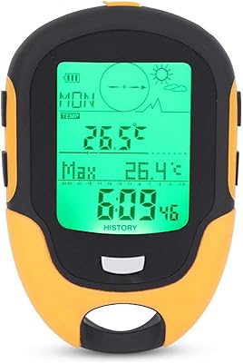 Boussole numérique/baromètre/altimètre/thermomètre/prévisions météorologiques/lampe de poche pour sports de plein air, multifonction rechargeable