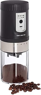 Moulin à café électrique portable en céramique avec 5 réglages, cafetière de voyage