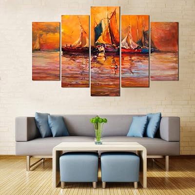 Art mural encadré à 5 panneaux en velours laminé wens (24 x 40 pouces). Diaytar Sénégal : Des promotions qui ont du sens