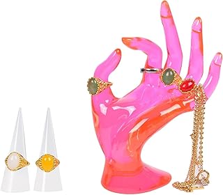 Chezmax présentoir à bijoux, support à bagues, porte-collier en polyrésine, organisateur de mode