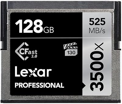 Carte lexar professional c-fast 2.0 3 500 x 128 go, lecture jusqu'à 525