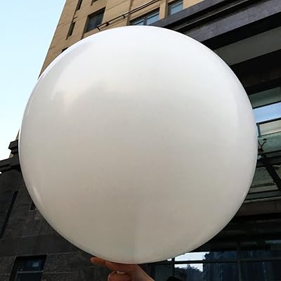 5 grands ballons ronds géants blancs en latex de 36 pouces pour décorations