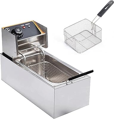 Friteuse électrique 4l en acier inoxydable poêle à frites contrôle de température réglable