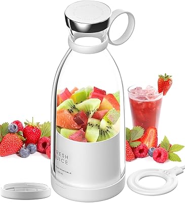 Mini mixeur portable de lorcan pour jus frais, smoothies et shakes avec chargement magnétique sans fil, mixeur de voyage personnel pour mélanger en déplacement (blanc). Diaytar Sénégal : Le choix, la qualité, l'économie réunis