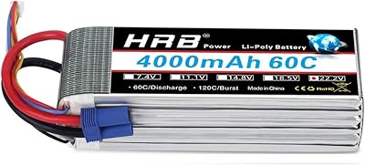 Batterie lipo hrb 6s 22,2 v 4000 mah 60c avec prise ec5 compatible
