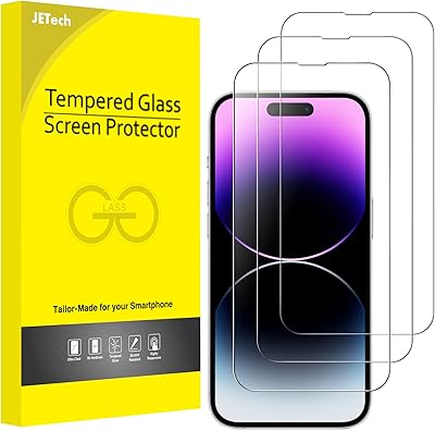 Geetech protection d'écran à couverture complète pour iphone 14 pro 6,1 pouces, couche