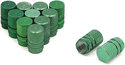 Qtqgoitem 12 pièces bouchon de valve anti-poussière en métal vert pour véhicule camion