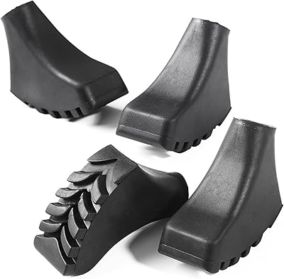 Bâtons de marche, anneaux d'extrémité en caoutchouc, 4 pièces protecteurs d'extrémité de bâton de randonnée remplacement des pieds en caoutchouc, bâtons de randonnée. Diaytar : Vivez l'expérience du shopping malin