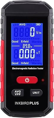 Inkbirdplus emf meter détecteur électromagnétique numérique portatif 3 en 1 compteur geiger rechargeable