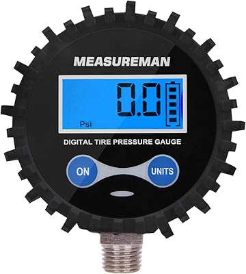 Measureman manomètre numérique 2-1/2" avec connecteur inférieur 1/4" npt et base de protection