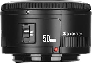 Objectif af à grande ouverture yongnuo yn 50 mm f-1.8 af-mf pour canon