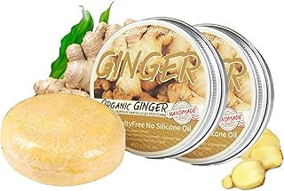 2 pièces barre de shampoing pour la repousse des cheveux au gingembre, savon