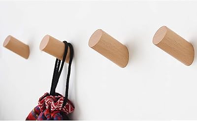 Crochets muraux en bois naturel 4 crochets muraux porte-manteau mural rustique pour peignoirs