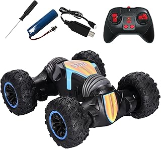 Voiture jouet télécommandée de voiture de cascade rc, conduite double face 2,4 ghz