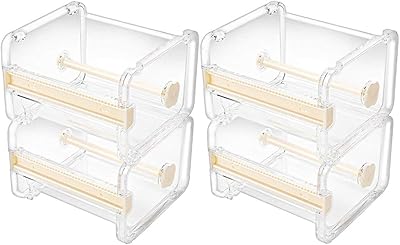 Lot de 4 distributeurs de ruban adhésif transparent multi-usage mulshine, coupe-ruban, support de bobine de ruban adhésif (ruban de masquage non inclus) (beige). Achetez malin avec Diaytar Sénégal, votre partenaire shopping 100% digital