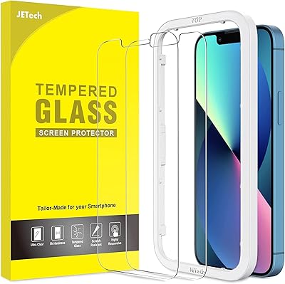 Protecteur d'écran geetech compatible avec iphone 13/13 pro 6,1 pouces, couche de verre
