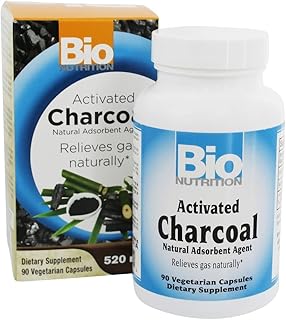 Capsules végétariennes au charbon de coco activé bio nutrition 520 mg, 90 unités