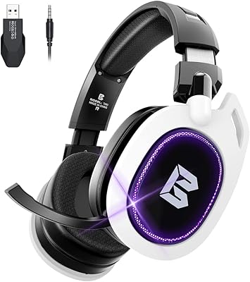 Casque de jeu sans fil pingwu ta81 avec microphone pour ps5, ps4, pc