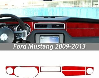 Couverture de tableau de bord en fibre de carbone pour ford mustang 2009-2013