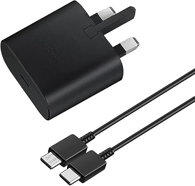 Chargeur ultra rapide de type c 25w compatible pour samsung galaxy s23,s23 ultra,s22,s22+,s21,s21 fe,a73,a23,a33,a53,z flip 4,z fold 4,chargeur rapide usb c prise avec câble de chargement de type c de 1,5 m (noir). Des produits variés pour tous les besoins sur Diaytar Sénégal
