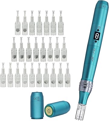 Tphp derma pen p20rl avec 25 cartouches de rechange et 3 piles, stylo