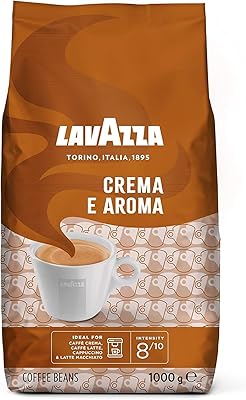 Café en grains expresso lavazza crema & aroma, torréfaction moyenne, 1 kg, or