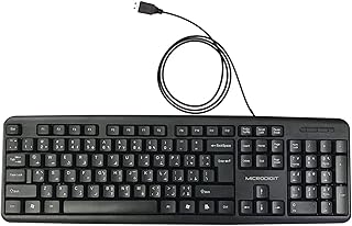 Clavier filaire premium de la série microdigit scripto avec 104 touches à caractères